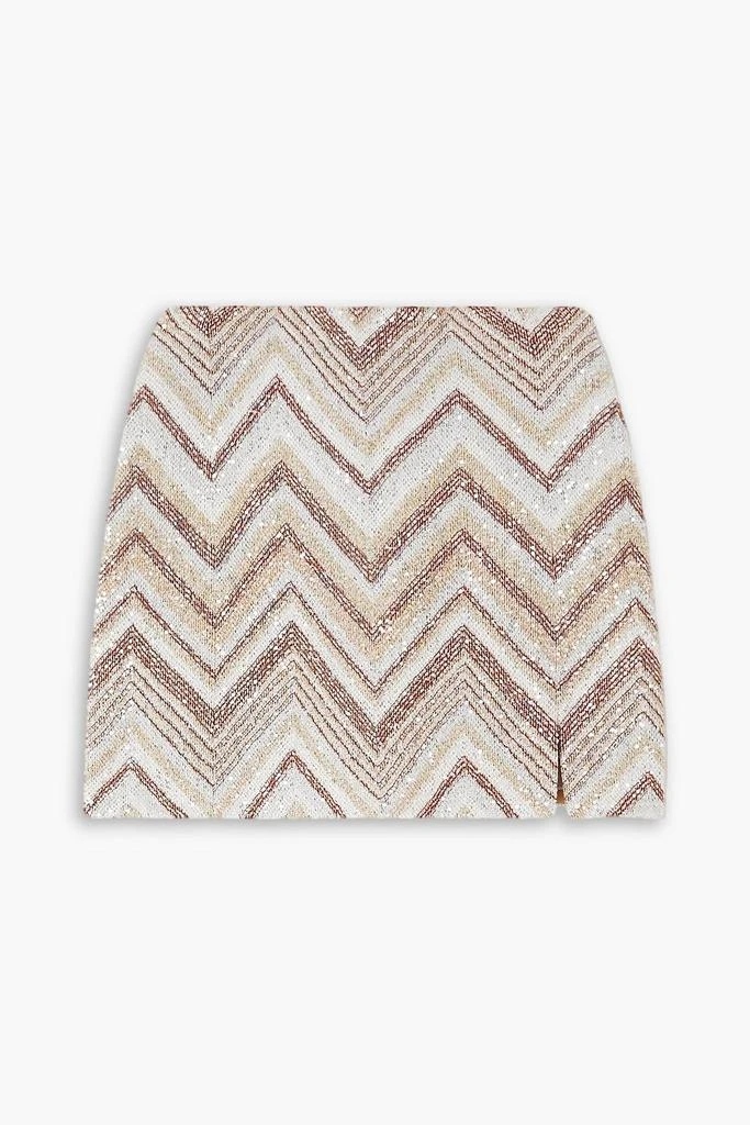 Missoni Sequined crochet-knit mini skirt 1