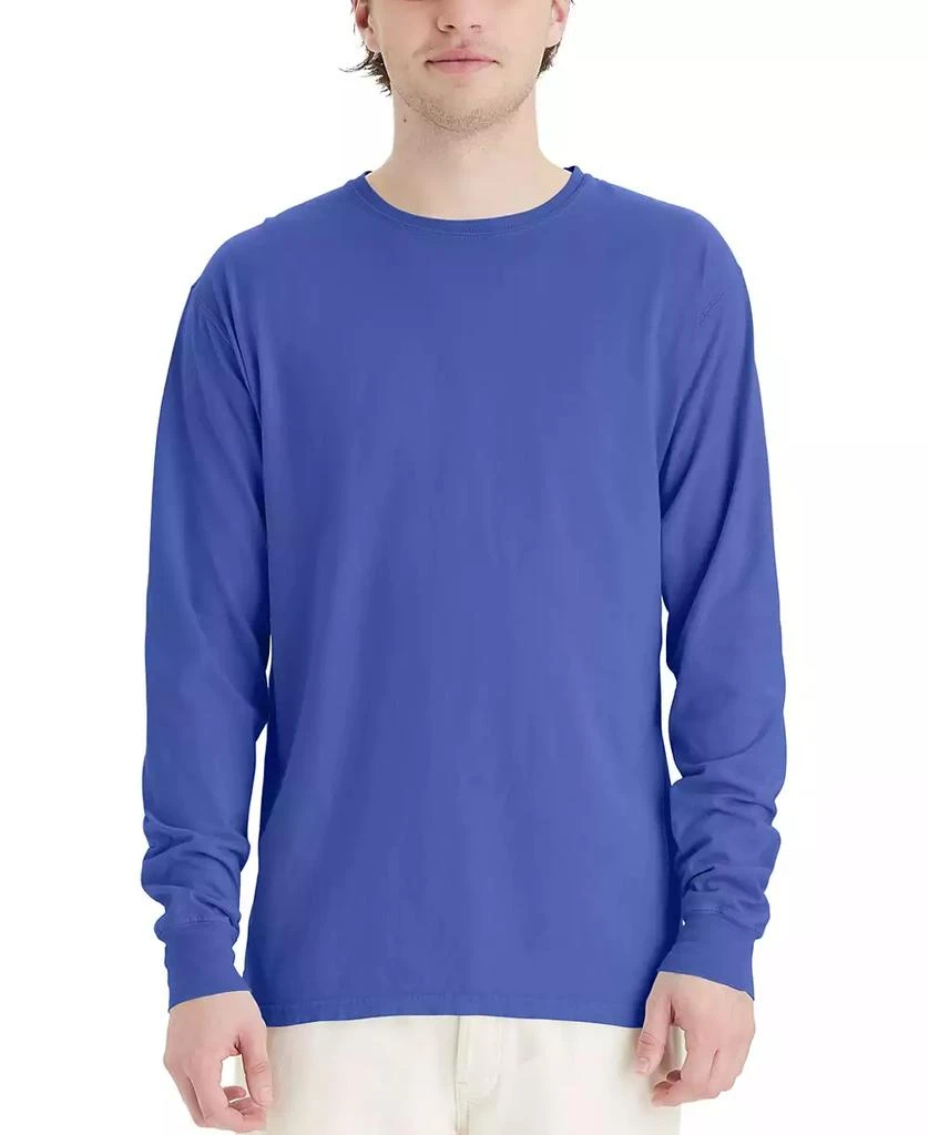 Hanes Unisex Garment Dyed Long Sleeve Cotton T-Shirt 10