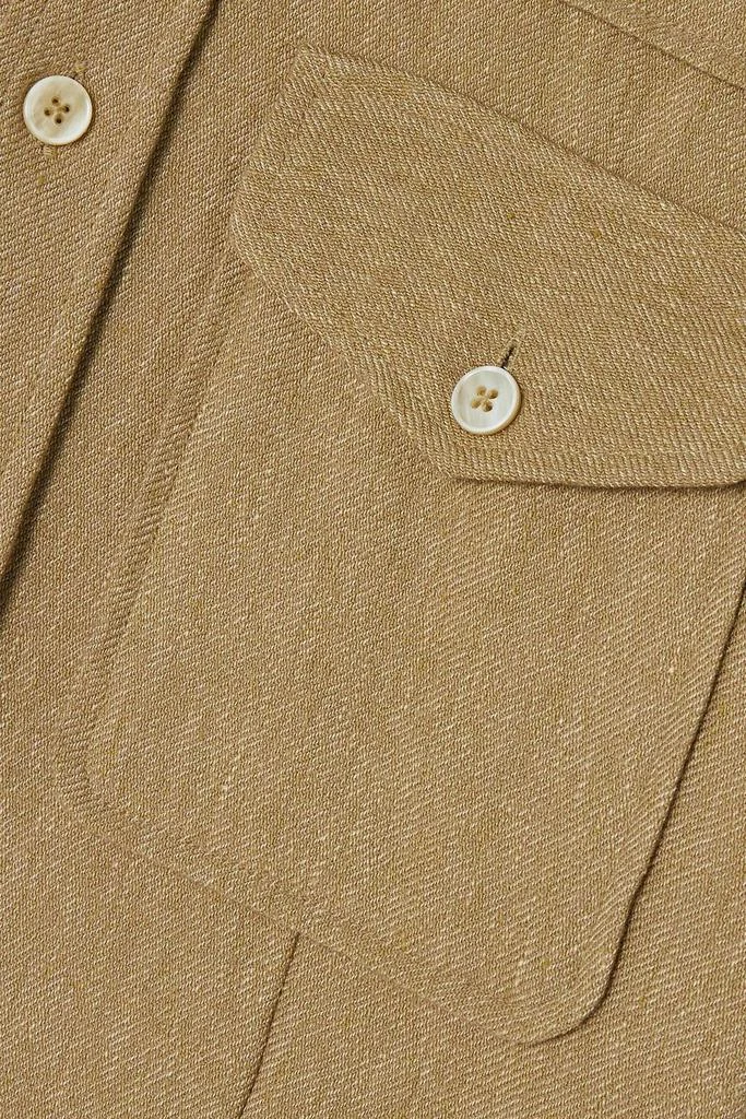 PETAR PETROV Lacole wool and linen-blend shirt 4