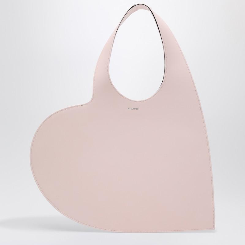 トートバッグ COPERNI Heart pink leather tote bag Heart leather tote bag in pink - Coperni | Mytheresa