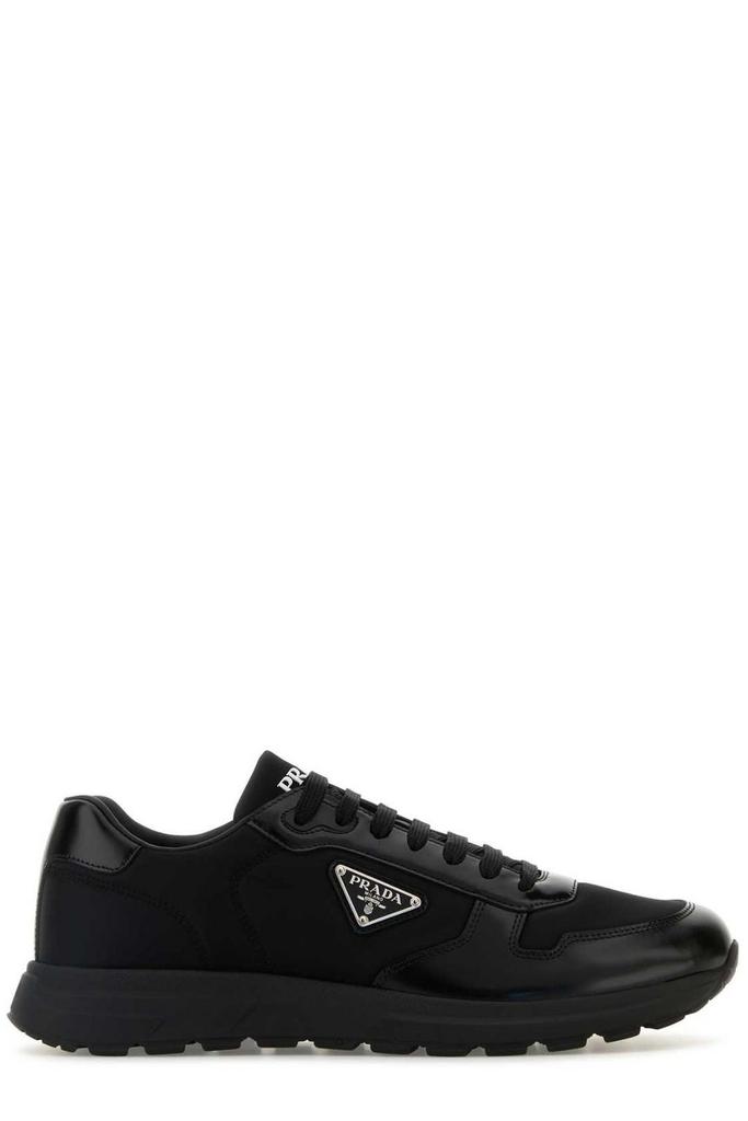 靴 PRADA SPORT Logo flat shoes BLACK luxury-women-prada-sport-used-