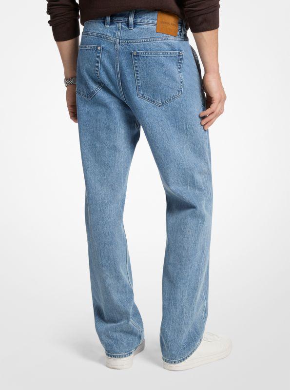 Michael Kors Finn Straight-Leg Stretch Denim Jeans