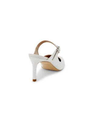 Stuart Weitzman Crystal Buckle Glitter Pumps 3