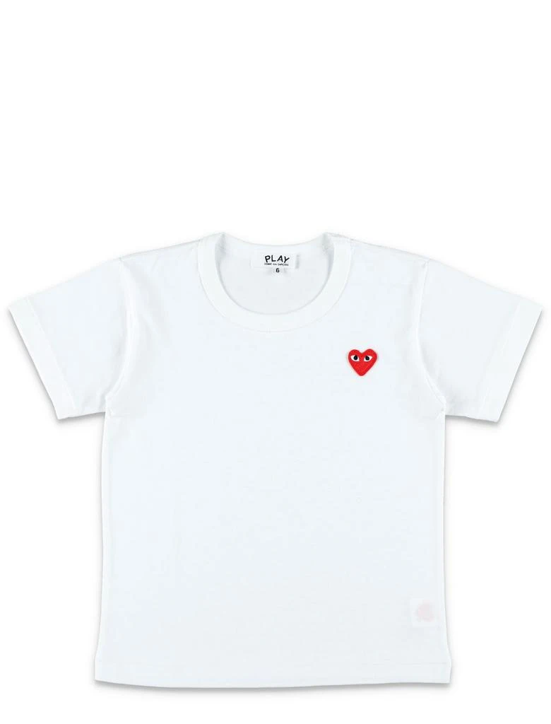 Comme des Garçons Play Kids Logo Embroidered Polo Shirt – On Sale