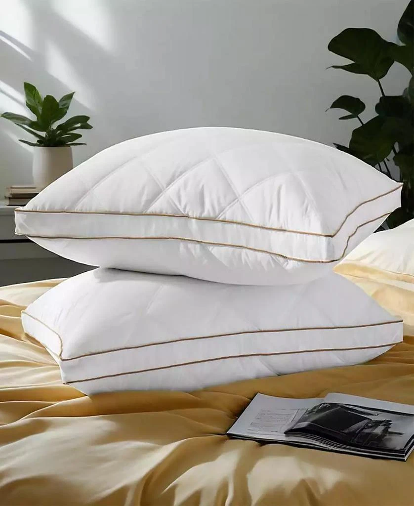 UNIKOME Medium Firm Goose Feather 2-Pack Pillows 2