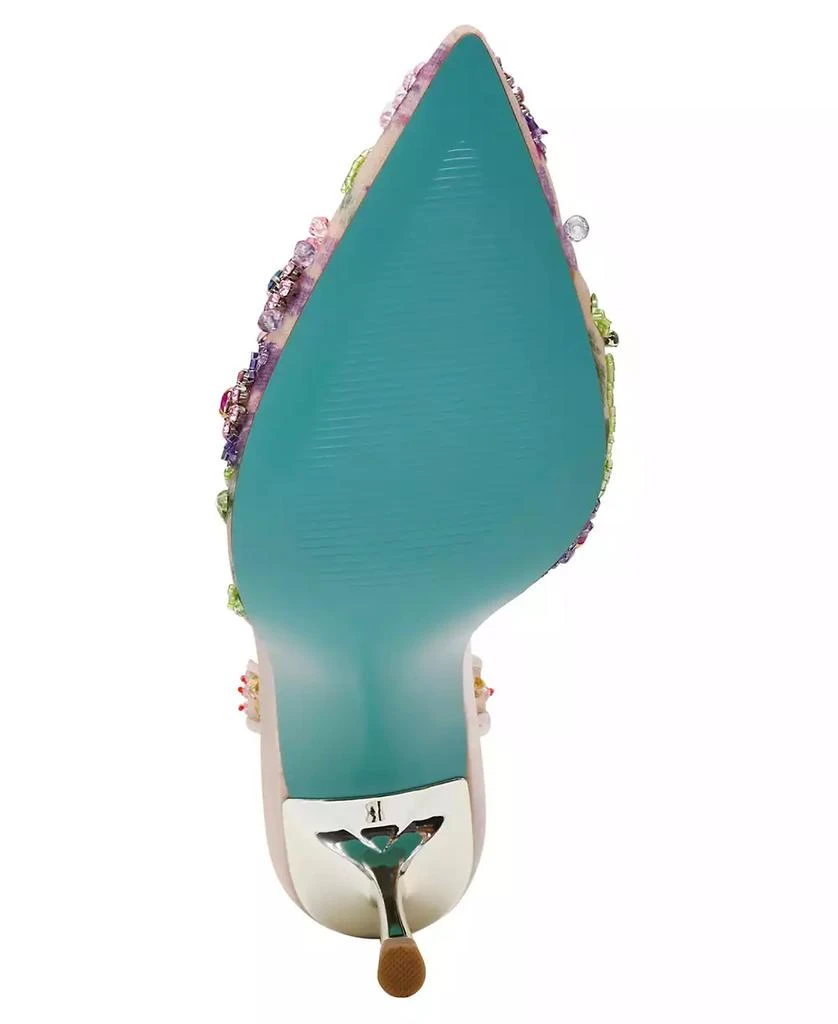 Betsey Johnson Velma Jeweled Mesh Slingback Pumps 5