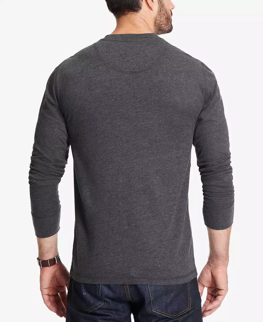 Weatherproof Vintage Men's Long Sleeve Brushed Jersey Henley T-shirt