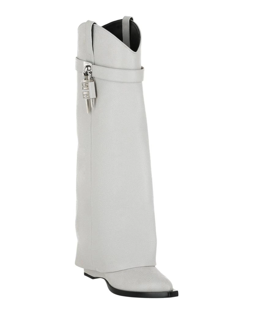 Givenchy Shark Lock Cowboy Boots In Aged Leather 2