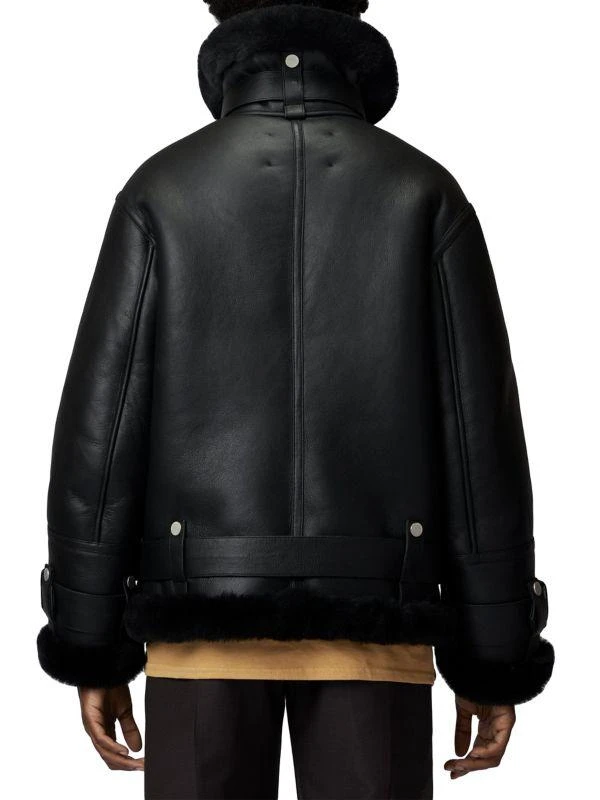 The Arrivals Moya Leather & Shearling Moto Jacket 3