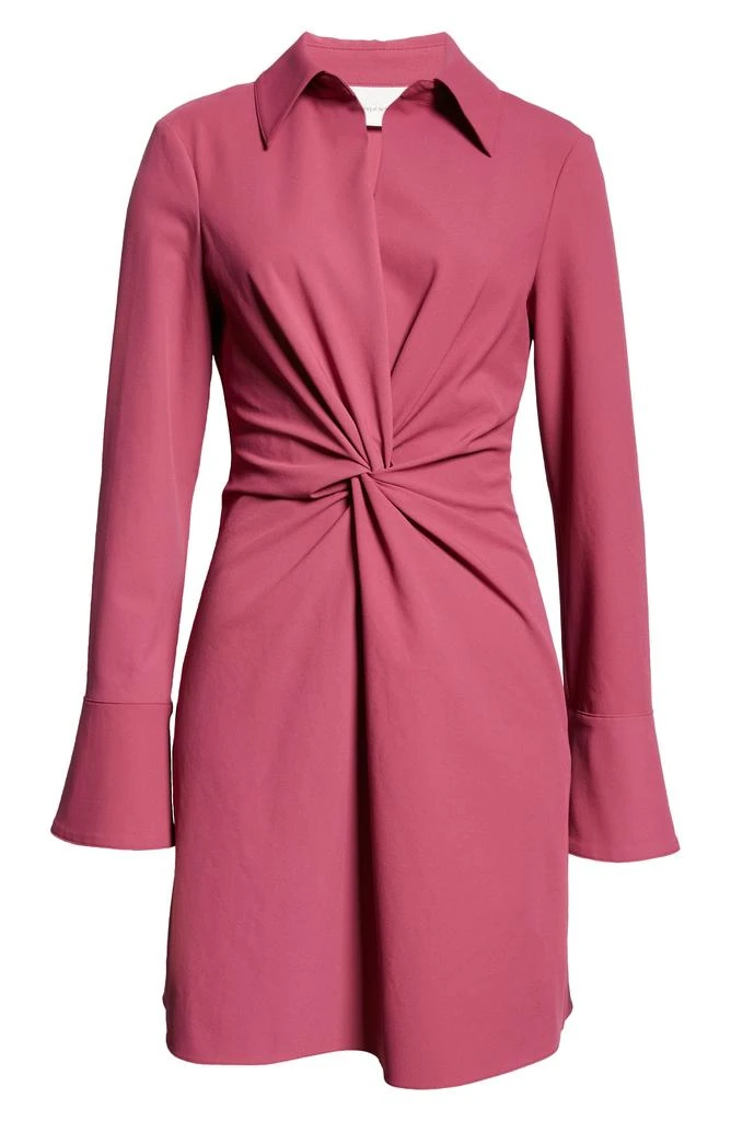 Cinq à Sept McKenna Front Twist Long Sleeve Mini Shirtdress 5