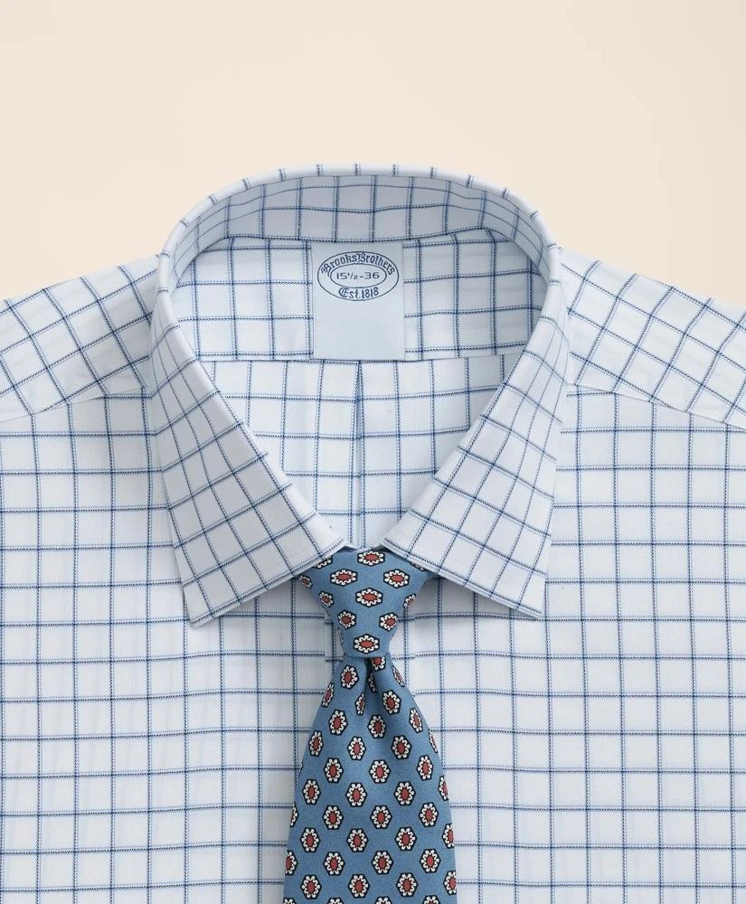 Brooks Brothers Brooks Brothers Explorer Collection Non-Iron Twill Ainsley Collar, Windowpane Dress Shirt 2