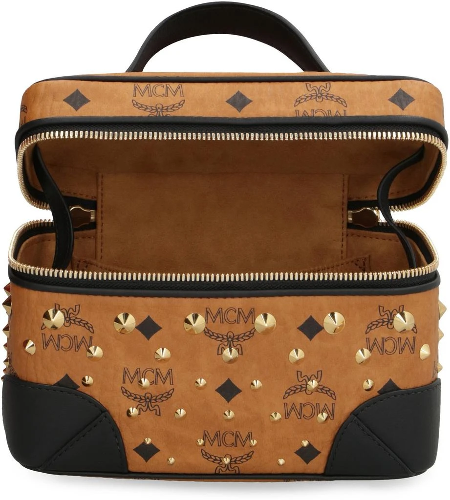 MCM MCM Logo Printed Zip-Up Wash Bag 5