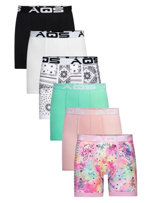 AQS 6-Pack Assorted Bandana Boxer Briefs 1