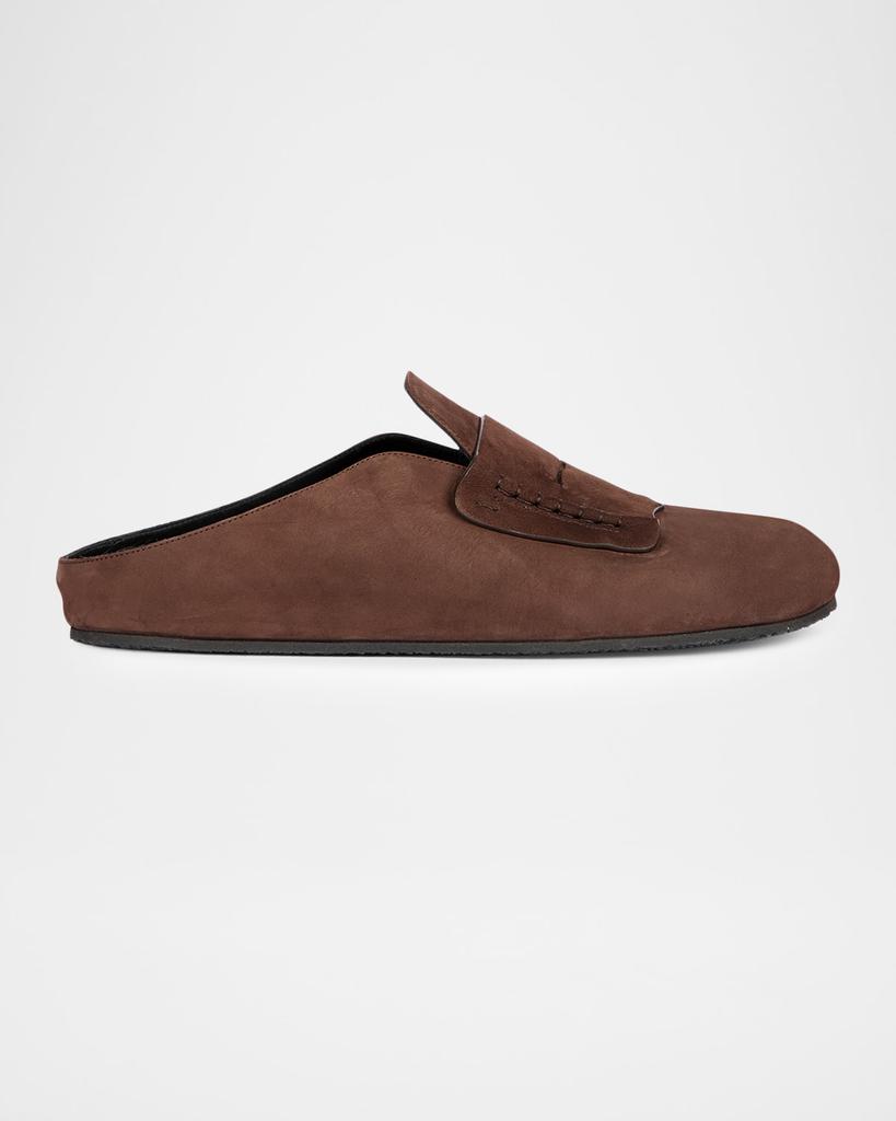 Jacquemus Men's Les Moccasin Suede Mules