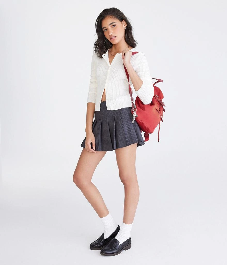 Aeropostale Cable Knit Buttoned Crew Cardigan 2