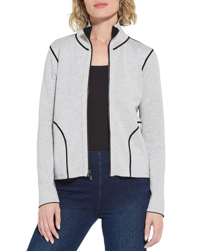 Lyssé Reversible Cashmere Zip Up Cardigan 8