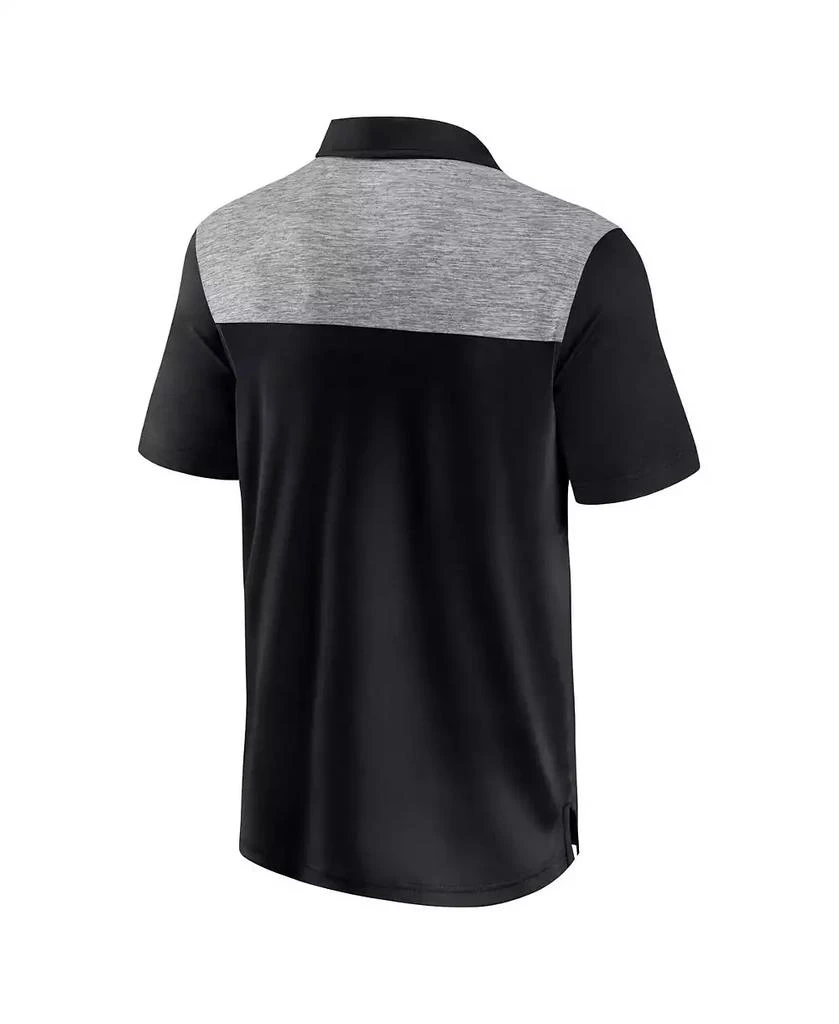 Fanatics Men's Black Pittsburgh Steelers Long Shot Polo Shirt 3
