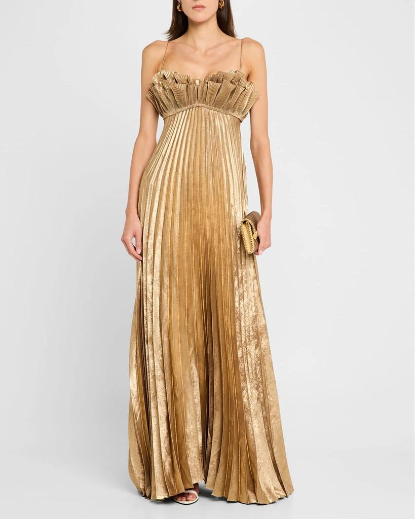 Acler Sanna Pleated Metallic Dress 4