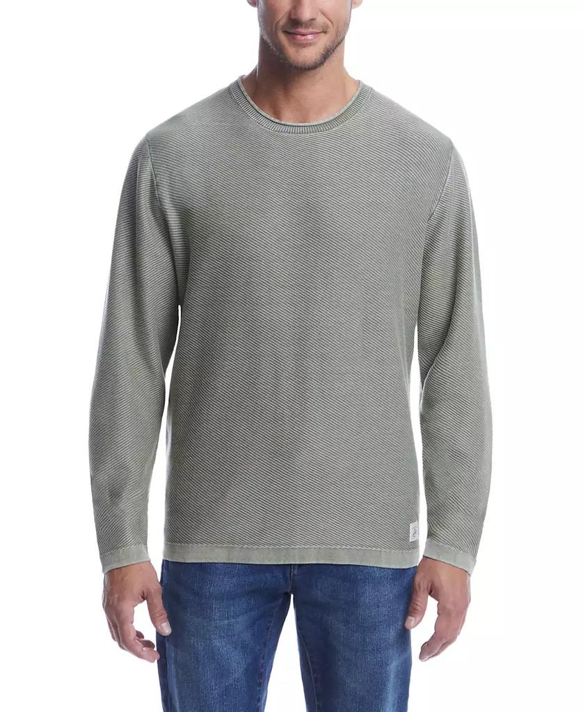 Weatherproof Vintage Men's Twill Stonewash Crewneck Sweater