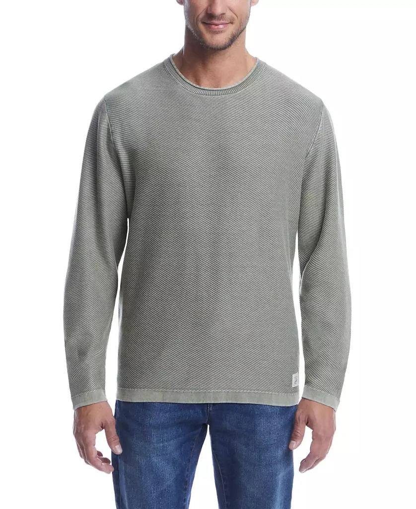 Weatherproof Vintage Men's Twill Stonewash Crewneck Sweater 1