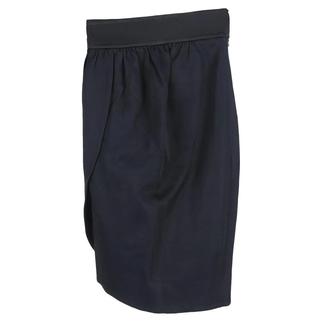 Temperley London Tulip Shape Midi Pencil Skirt in Black Satin 2