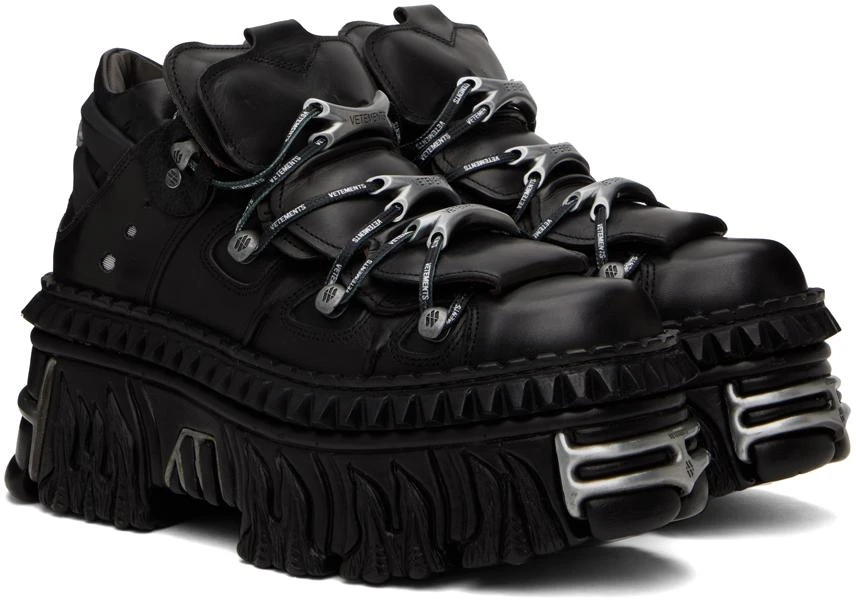 Vetements Black New Rock Edition Platform Sneakers 4