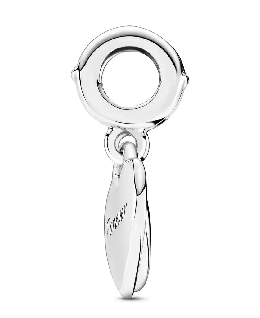 PANDORA Sterling Silver Double Heart Split Dangle Charm 3