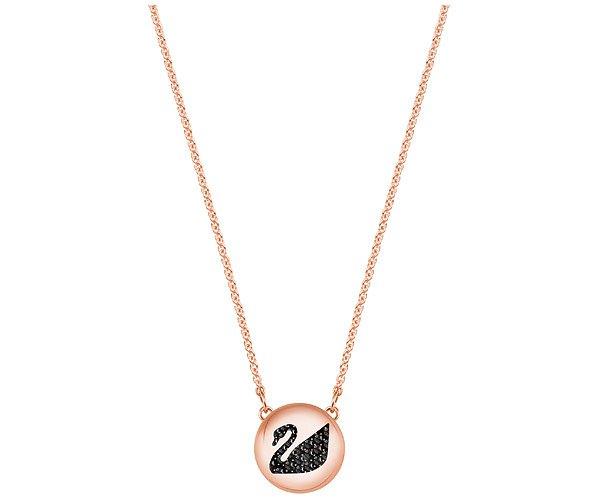 Swarovski Swarovski Hall Swan Pendant, Grey, Rose Gold Plating
