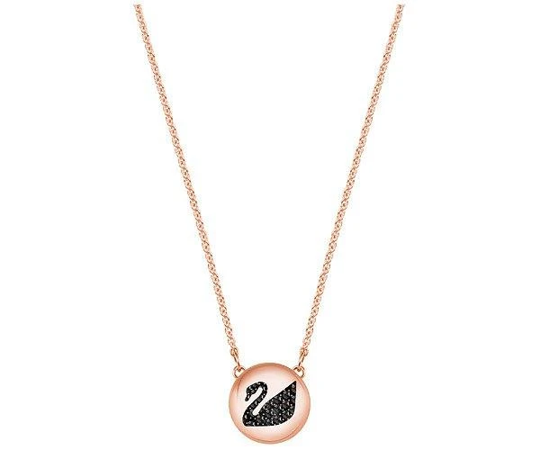 Swarovski Swarovski Hall Swan Pendant, Grey, Rose Gold Plating 1