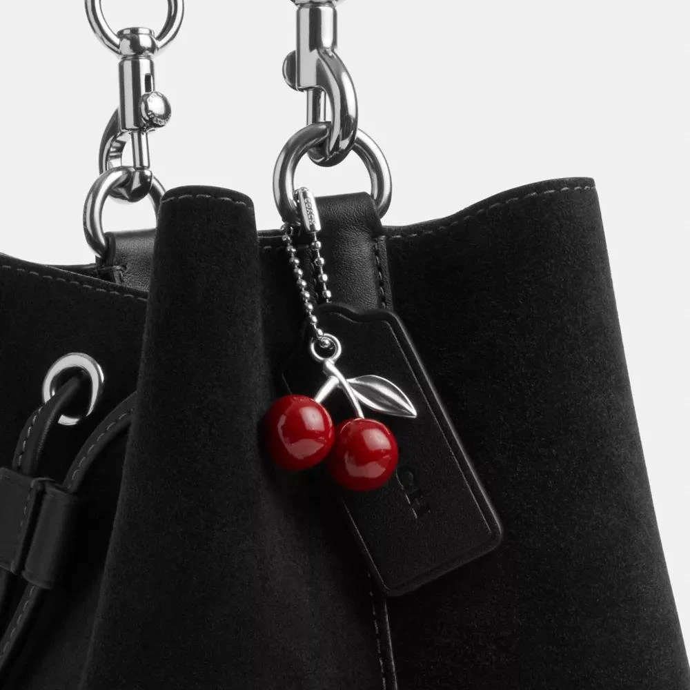 Coach Rowan Bucket Bag With Cherry Charm 9