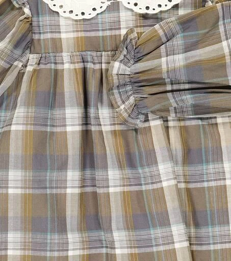 C'era Una Volta Frankie checked cotton dress 3