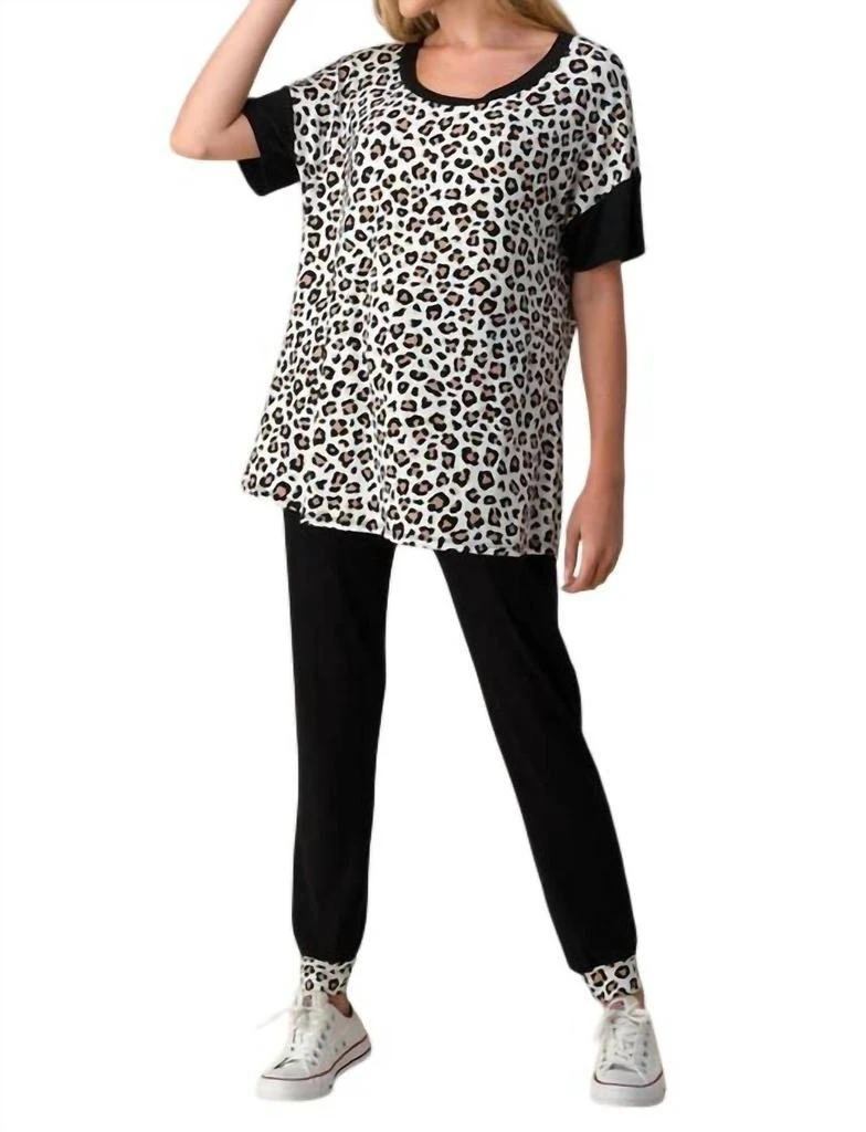 Blumin Leopard Loungewear Set - Plus In Multi 1