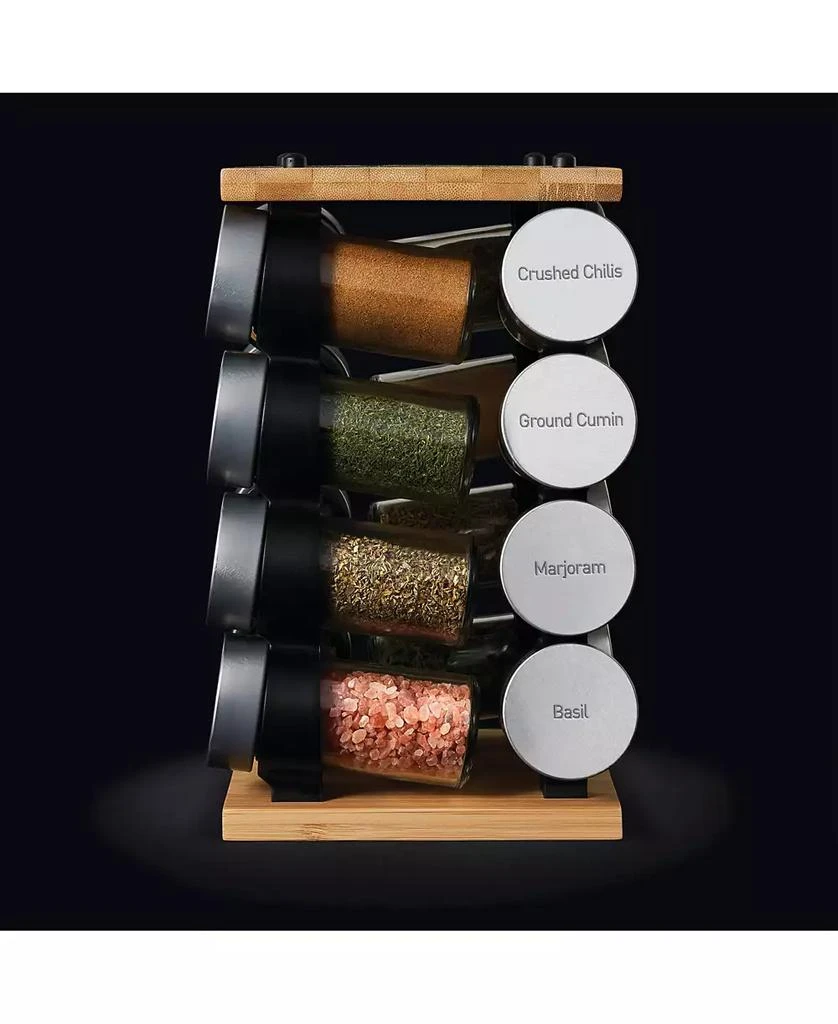Cole & Mason Blyth Classic Bamboo 16 Jar Carousel Spice Rack 10