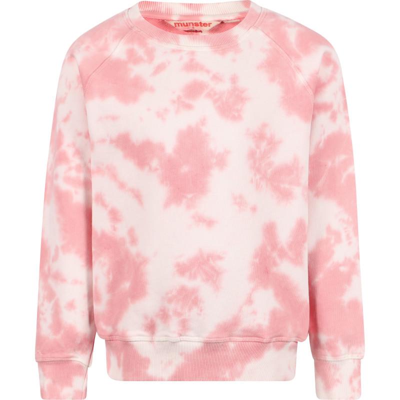 Munster Tie dye sweatshirt in pink and white