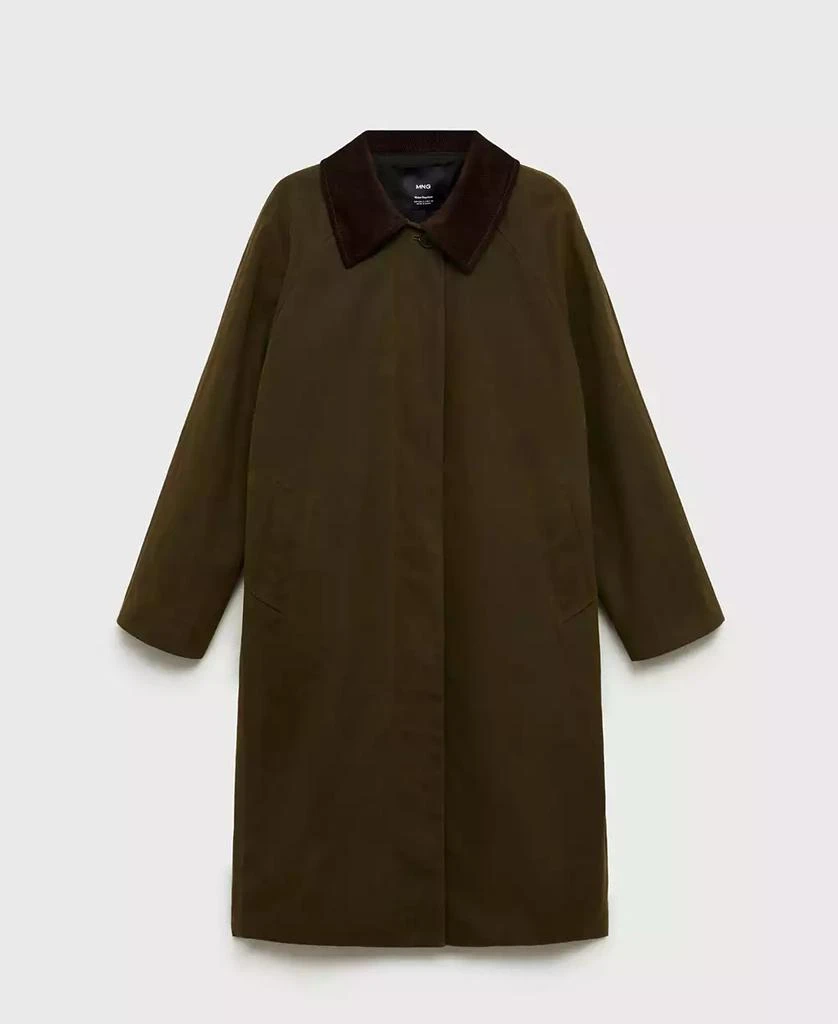 Mango Women's Contrasting Collar Oversized Parka 1
