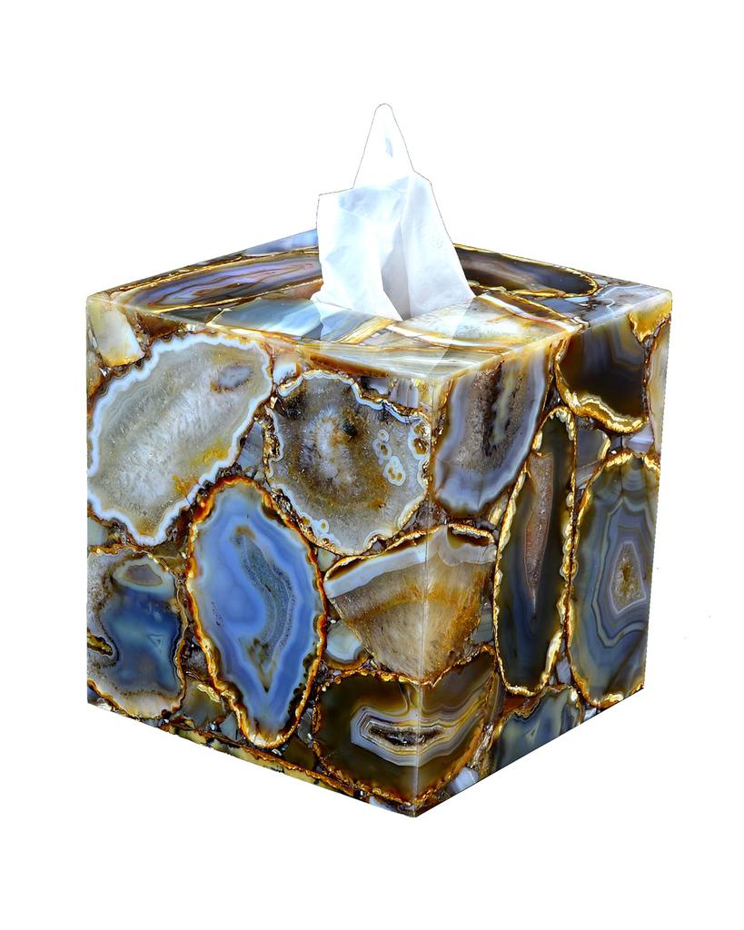 Mike & Ally Taj Agate Tissue Box Cover