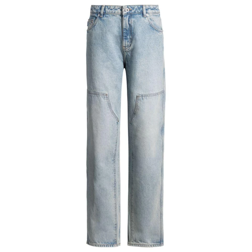 Hugo Boss Baggy-fit jeans in blue rigid denim 1