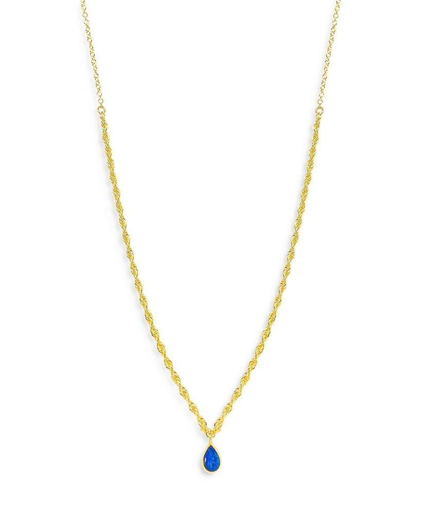 Meira T 14K Yellow Gold Dainty Opal Necklace, 18" 1