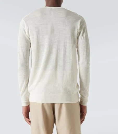 AURALEE Wool and silk Henley shirt 4