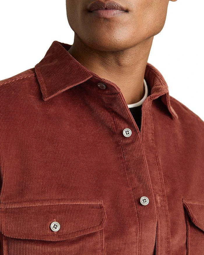 REISS Regular Fit Button Front Corduroy Shirt 2