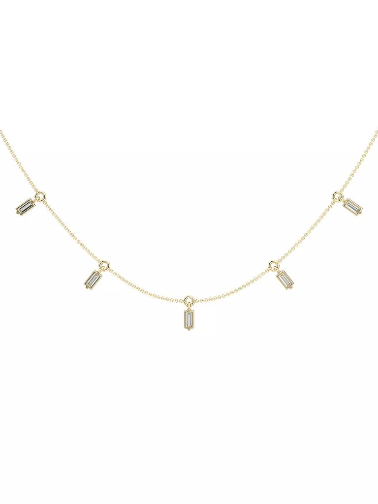 VRAI Floating Baguette 14K Yellow Gold & 0.50 TCW Lab-Grown Diamond Station Necklace 3