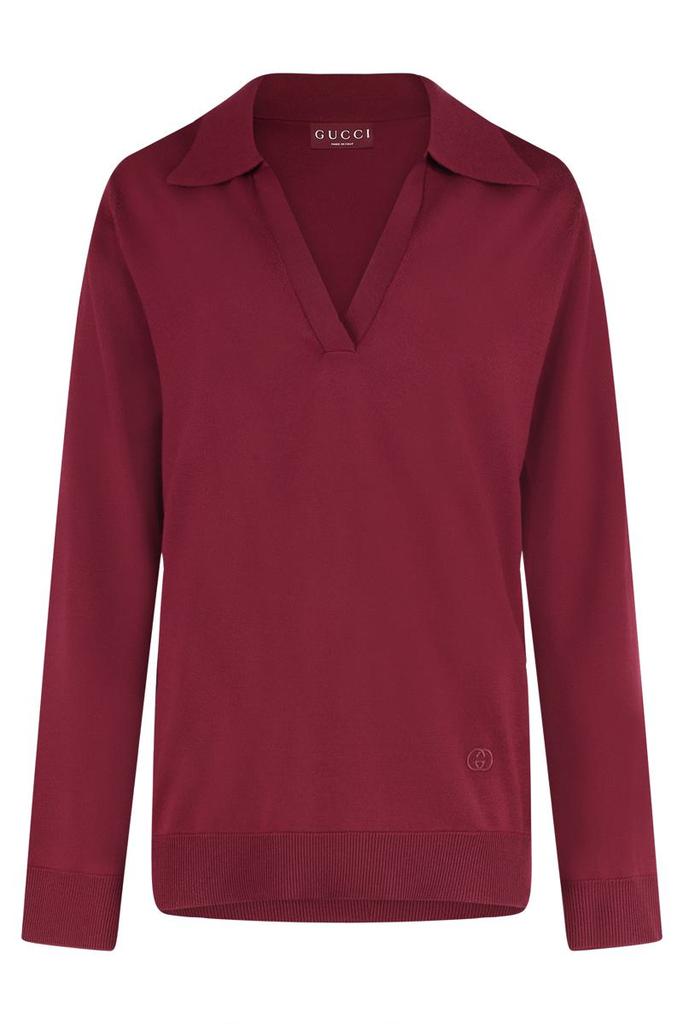 Gucci LIGHTWEIGHT WOOL POLO SHIRT WITH EMBROIDERED LOGO Gucci LIGHTWEIGHT WOOL POLO SHIRT WITH EMBROIDERED LOGO