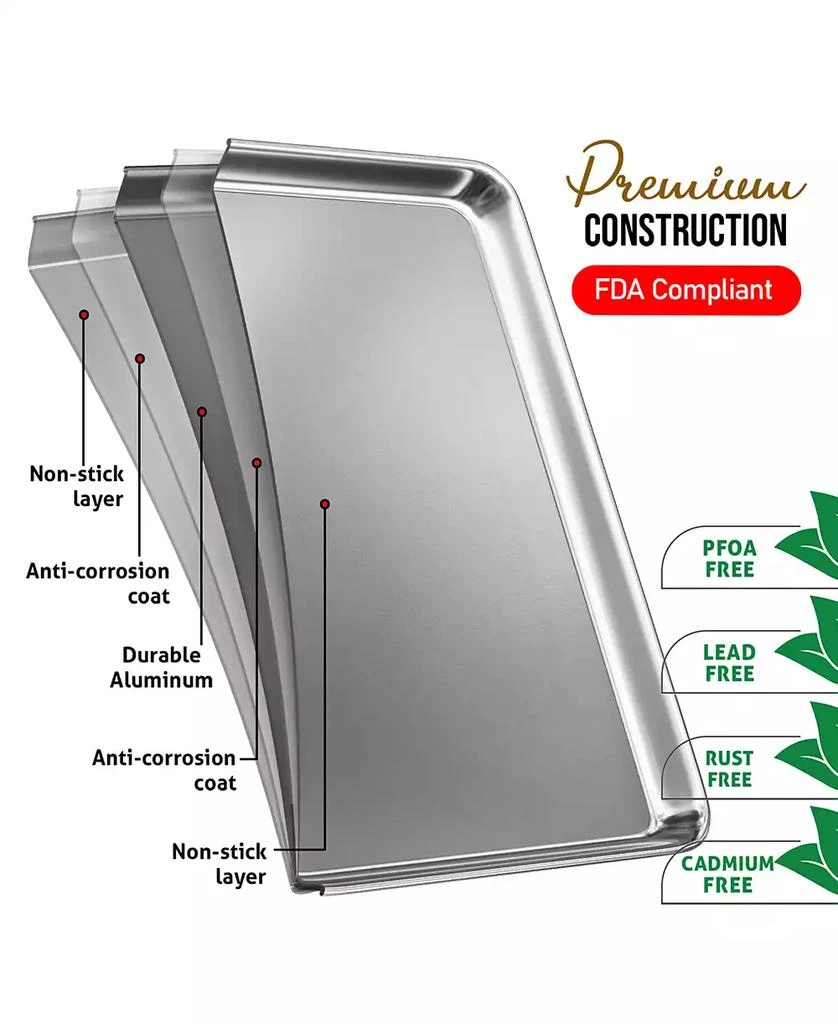 Nestl Non-Stick Aluminum 2-Pc. Baking Sheet Set 3