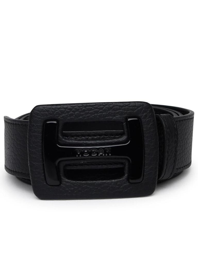 【送料&関税込】Hogan Black Leather Belt - Unisex hogan Black Leather Belt - Belts - BeyondStyle