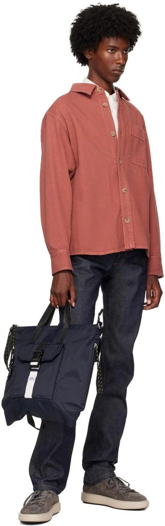 A.P.C. Navy Trek Tote 4