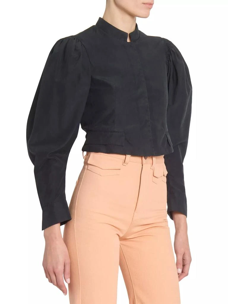 Chloé Silk Puff-Sleeve Jacket 4