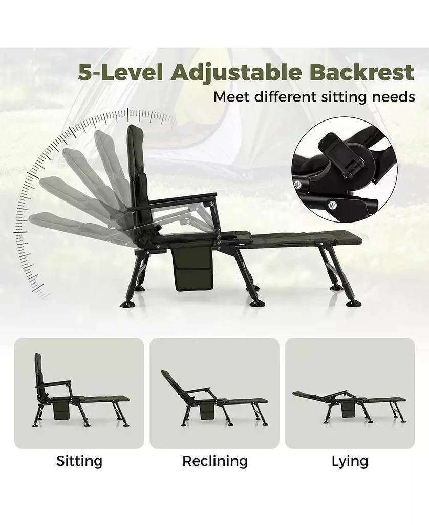 Mecale Oversized Folding Detachable Footrest, Heavy-Duty Outdoor Seat Fishing Chair 4