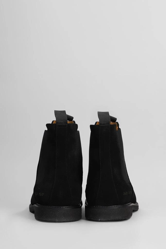 Common Projects Chelsea Classic Ankle Boots In Black Suede 2