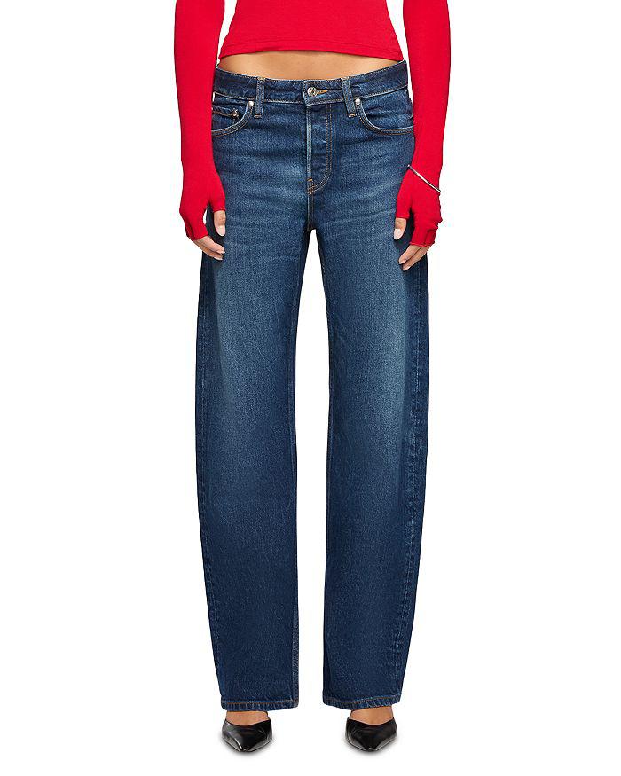 EB Denim Alida High Rise Bowed Leg Jeans in Tribeca