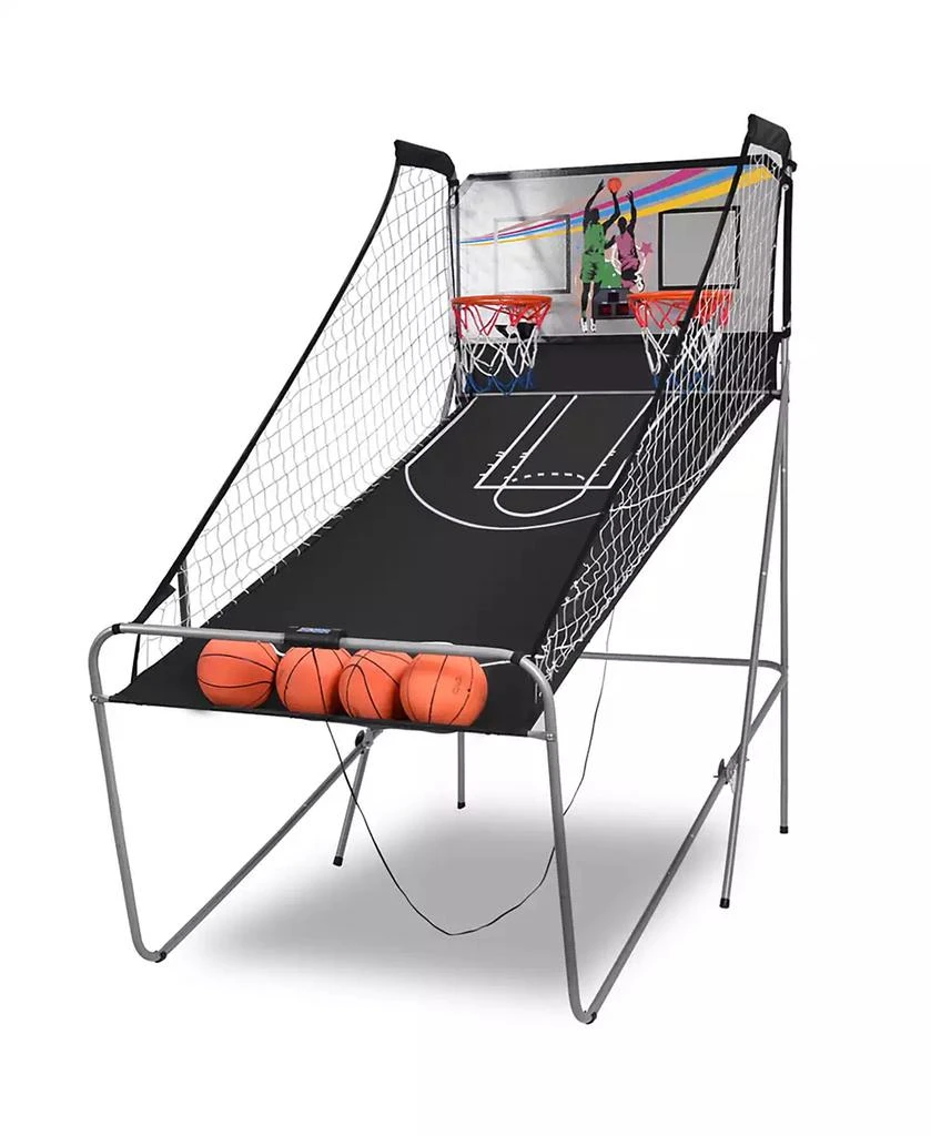 Costway Dual LED Electronic Shot Basketball Arcade Game with 8 Game Modes 4 Balls Foldable 1